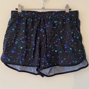 VSX black+blue galaxy running shorts🖤